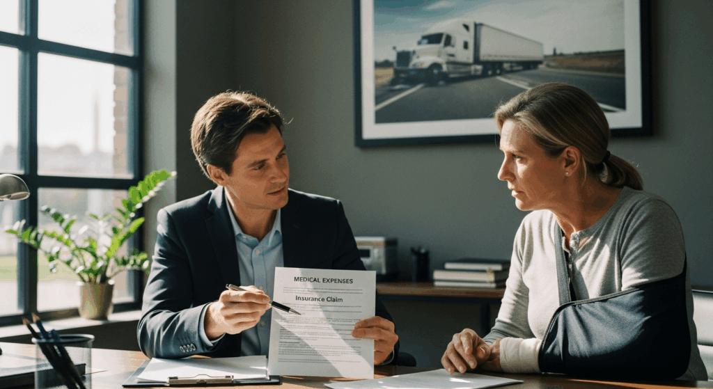 Who pays the truck accident medical bills