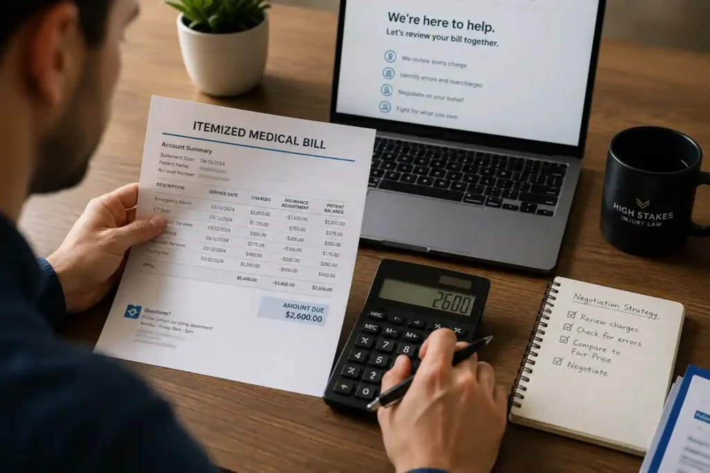 negotiate medical bills after injury settlement in Nevada