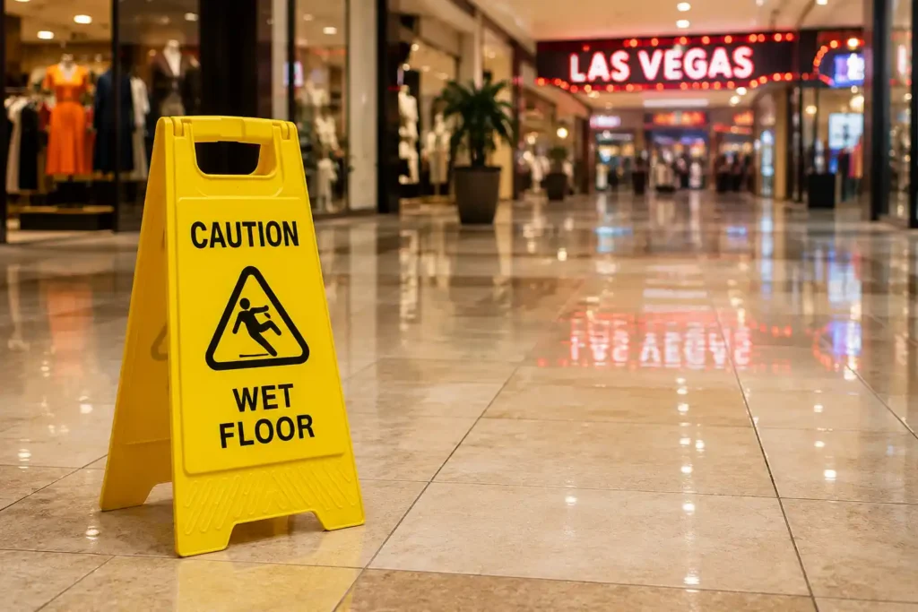 wet floor slip and fall in Las Vegas